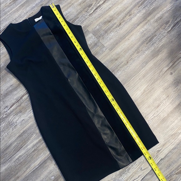 NWOT CALVIN KLEIN Leather Detail Sheath Dress 6 - Picture 6 of 9